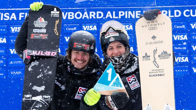 Elias Huber and Ramona Theresia Hofmeister top podium in Val St Come © Miha Matavz/FIS