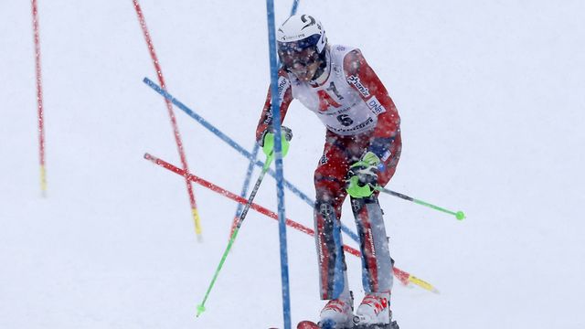 KITZBUEHEL, AUSTRIA - JANUARY 21: Henrik Kristoffersen of Norway takes 1st place during the Audi FIS Alpine Ski World Cup Men's Slalom on January 21, 2018 in Kitzbuehel, Austria. (Photo by Alexis Boichard/Agence Zoom)