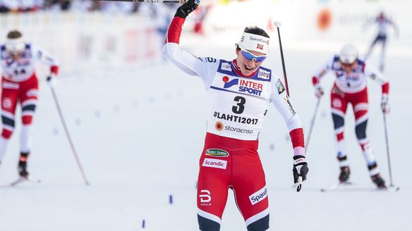 Bjoergen leads Norwegian sweep of ladies' 30 km 