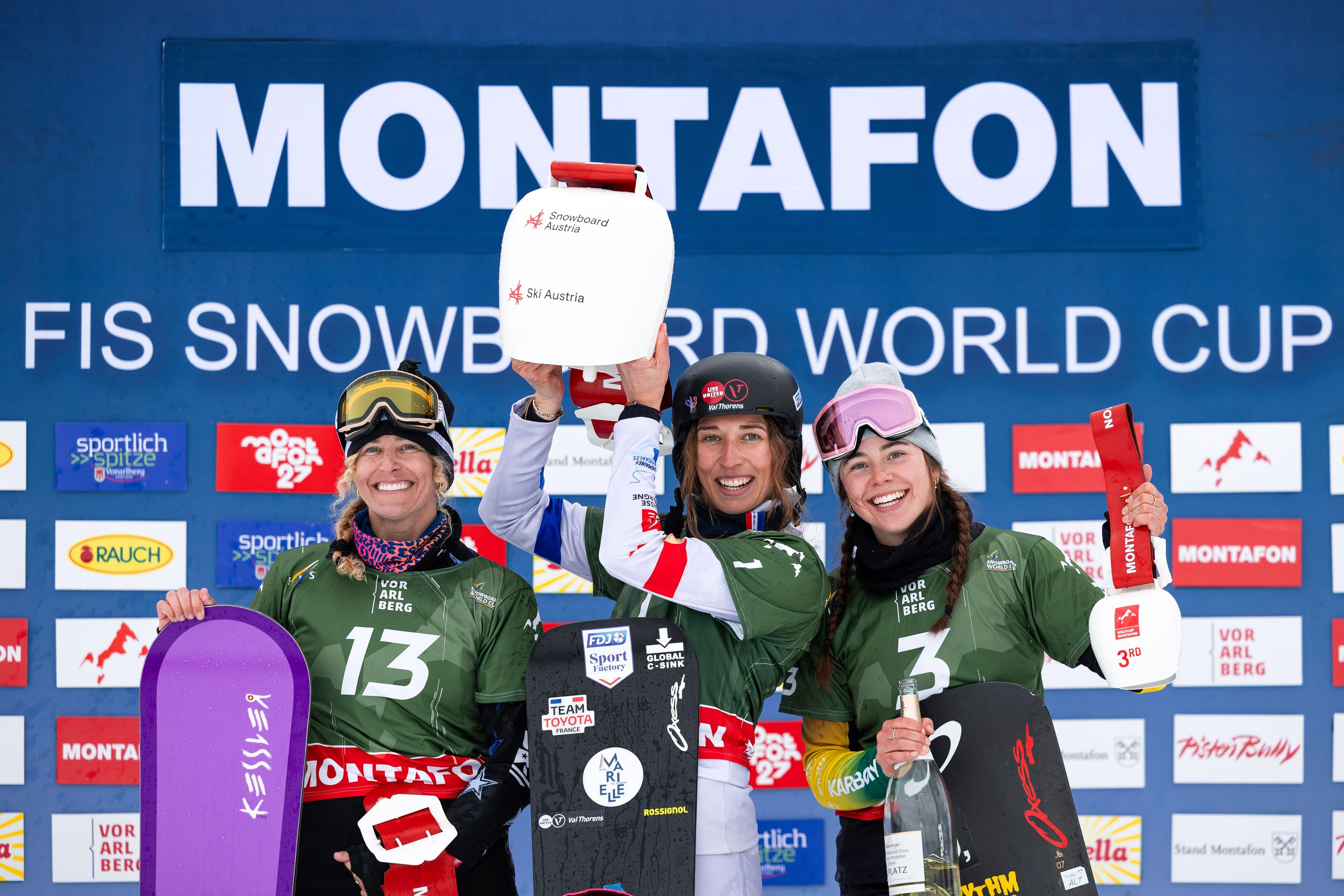 Chloe Trespeuch (FRA) tops the podium in Montafon.