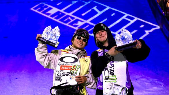 Snowboard World Champion Taiga Hasegawa and Mia Brookes win Big Air Klagenfurt