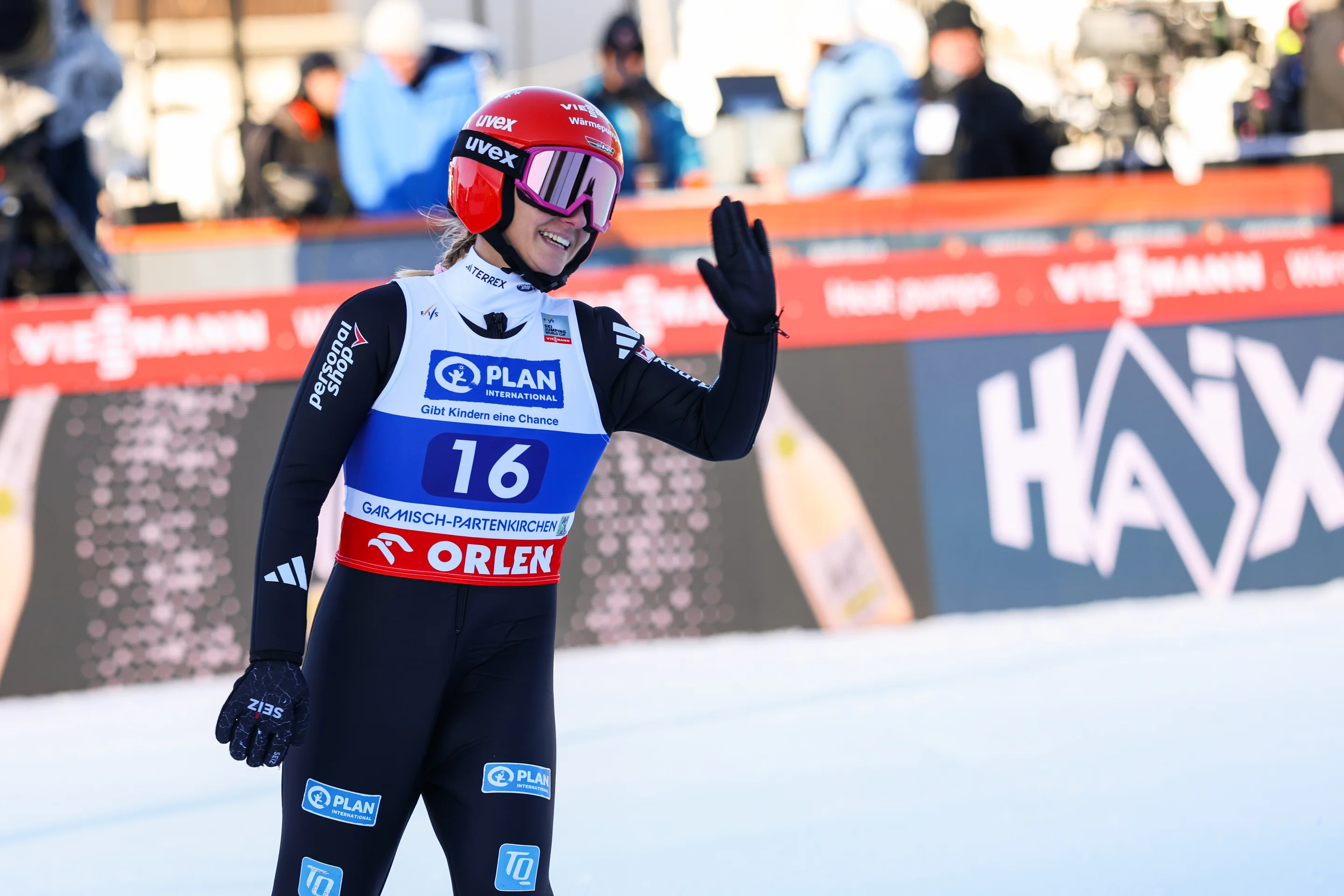 Katharina Schmid (GER) is deligthed a women's competition will be included to the Four Hills tournament - FIS/ActionPress/Julia Piatkowskav