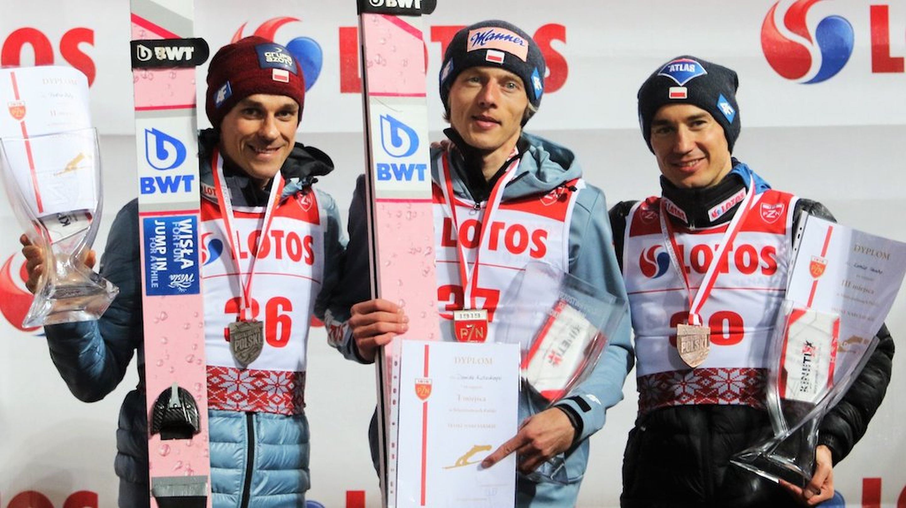 Piotr Zyla, Dawid Kubacki, Kamil Stoch - © Facebook / Polski Związek Narciarski