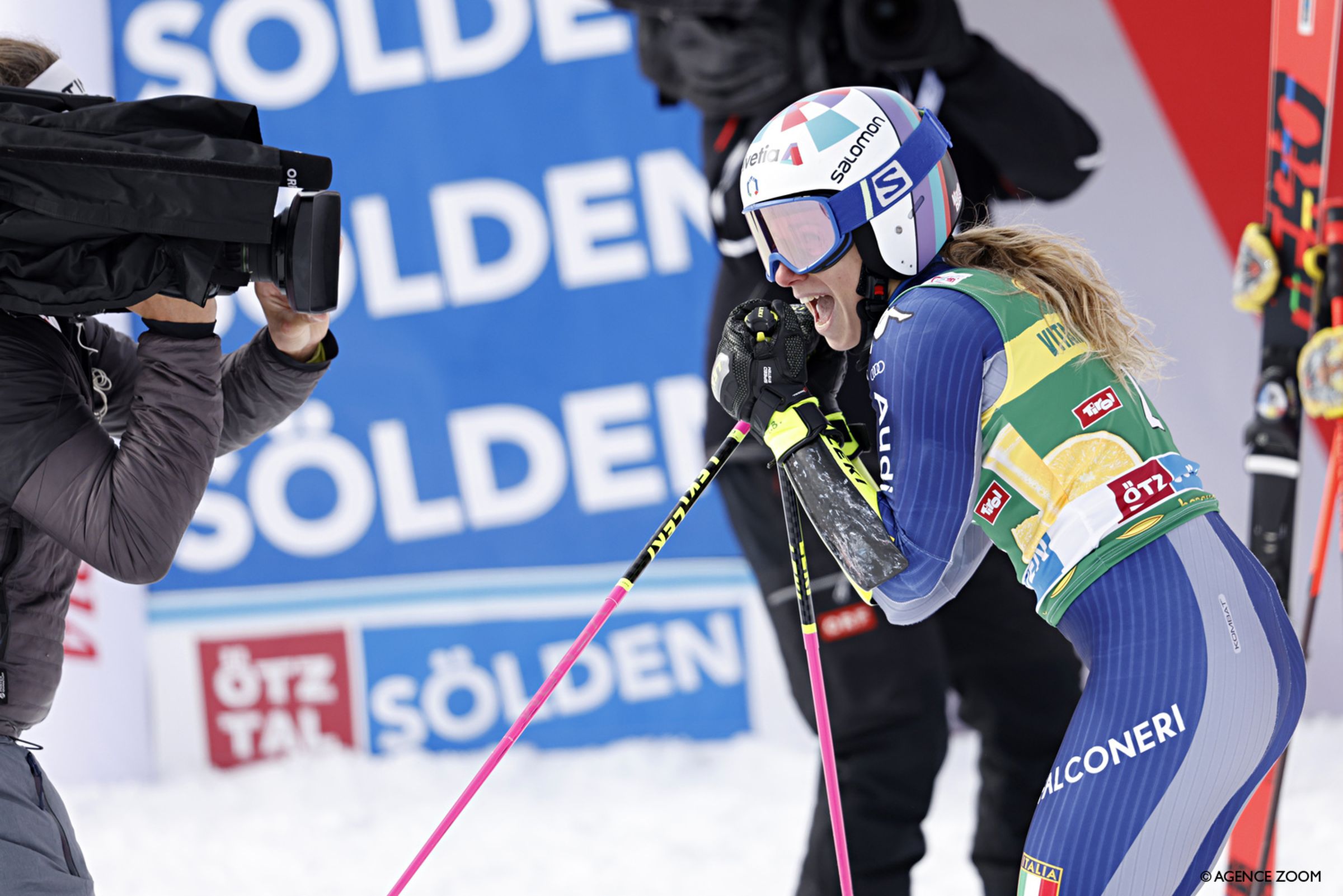 SOELDEN, AUSTRIA - OCTOBER 17: Marta Bassino of Italy takes 1st place during the Audi FIS Alpine Ski World Cup Women's Giant Slalom on October 17, 2020 in Soelden, Austria. (Photo by Alexis Boichard/Agence Zoom)