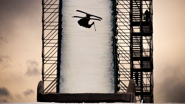 Alex Hall (USA) sending it during the first official training in Modena