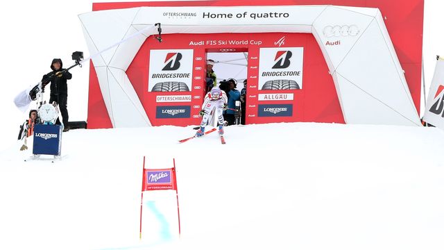 OFTERSCHWANG, GERMANY - MARCH 09: Viktoria Rebensburg of Germany in action during the Audi FIS Alpine Ski World Cup Women's Giant Slalom on March 9, 2018 in Ofterschwang, Germany. (Photo by Christophe Pallot/Agence Zoom)