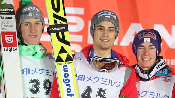 Peter Prevc and Maciej Kot share the win in Sapporo