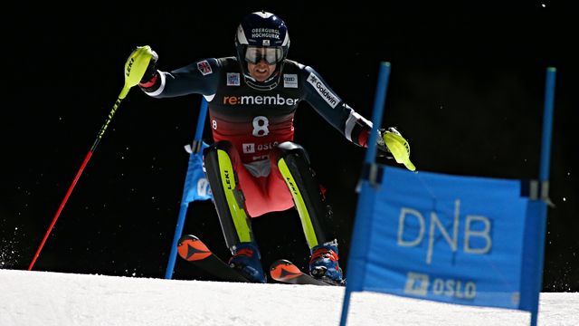 OSLO, NORWAY - JANUARY 1: Dave Ryding of Great Britain in action during the Audi FIS Alpine Ski World Cup Men's and Women's City Event on January 1, 2019 in Oslo Norway. (Photo by Millo Moravski/Agence Zoom)
