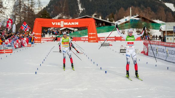 Oftebro outsprints Riiber to take the Triple down to the wire