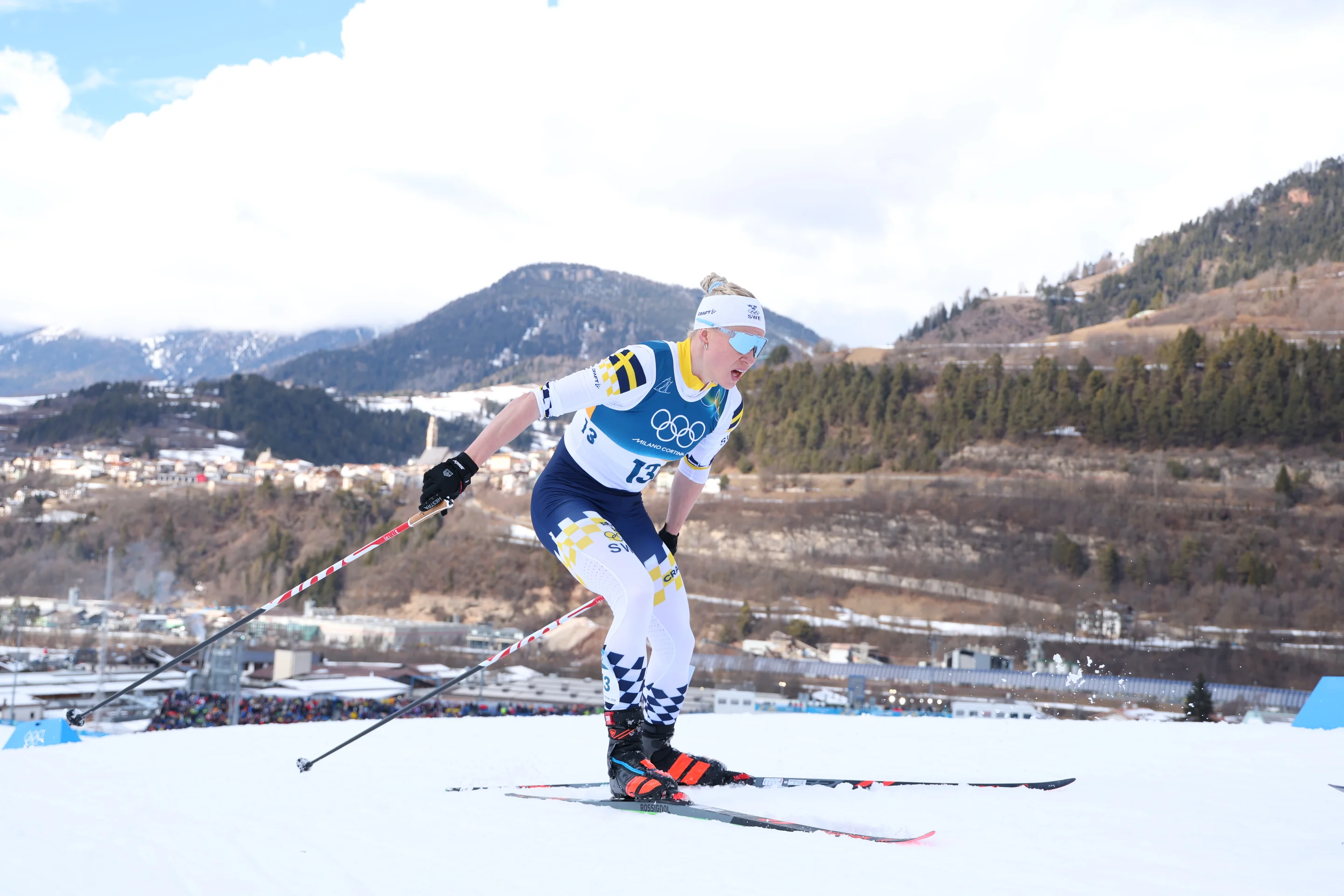 Jonna Sundling in action in the Women's 10km + 10km Skiathlon