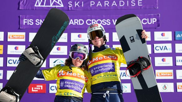 Great Britain back on top in Snowboard Cross Mixed Team