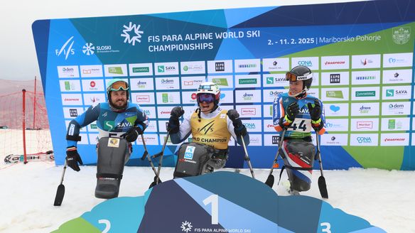 Bertagnolli and Bauchet complete technical doubles in Maribor, as Pedersen retains Slalom title at Para Alpine Worlds