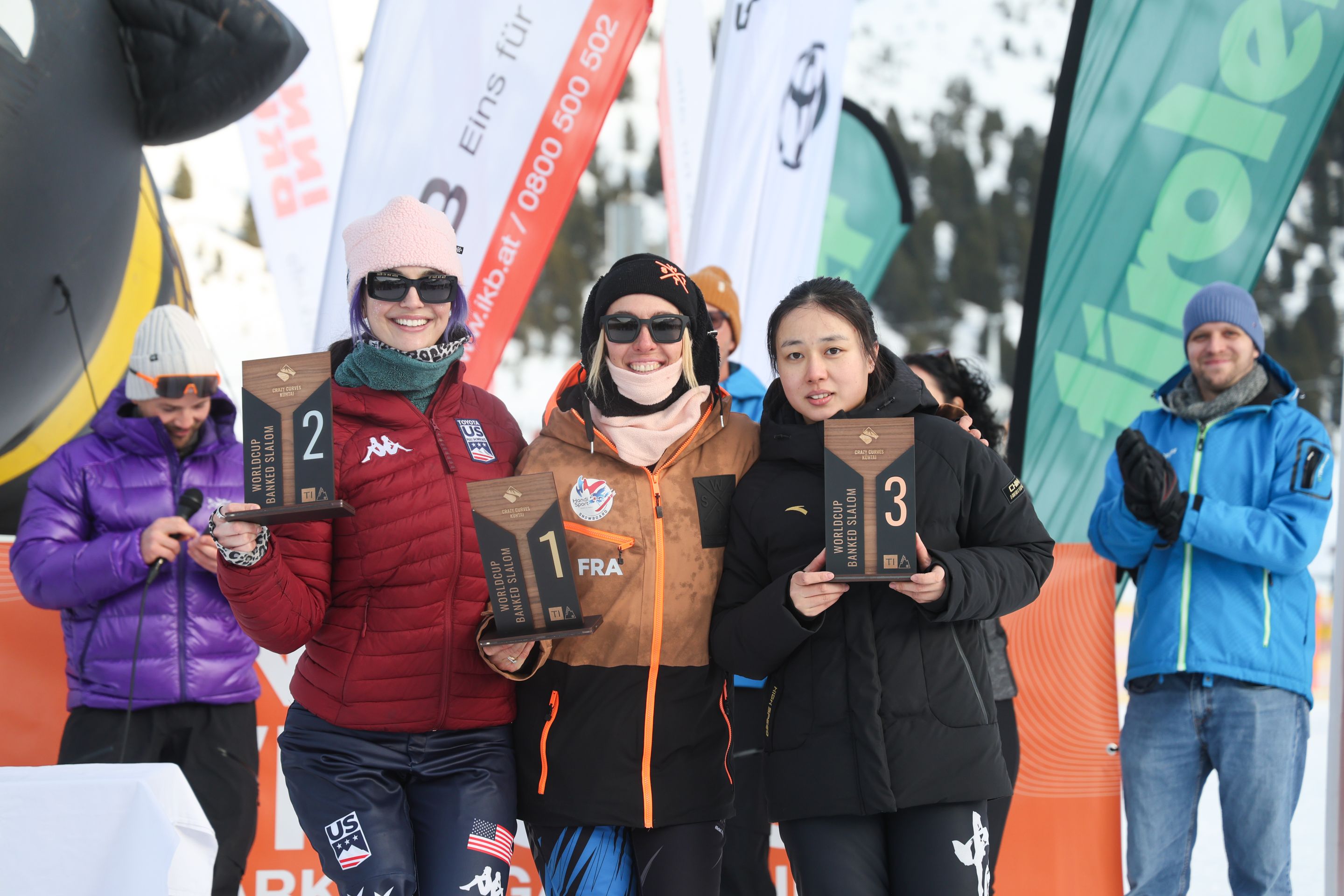 The present and the future on the podium in Austria. @ FIS / Action Press / Heiko Mandl