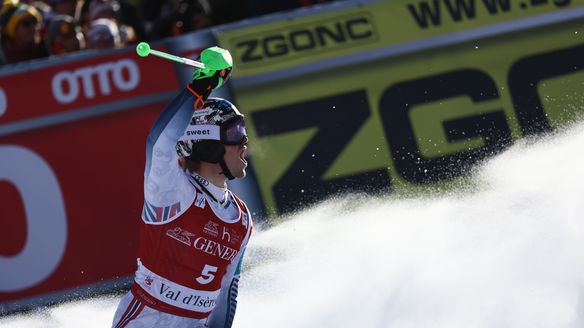 Haugan's Slalom victory spoils perfect Val d'Isère weekend for Meillard