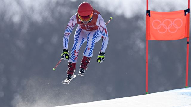PYEONGCHANG-GUN, SOUTH KOREA - FEBRUARY 19: Mikaela Shiffrin of USA in action during the Alpine Skiing Women's Downhill Training at Jeongseon Alpine Centre on February 19, 2018 in Pyeongchang-gun, South Korea. (Photo by Alain Grosclaude/Agence Zoom)
