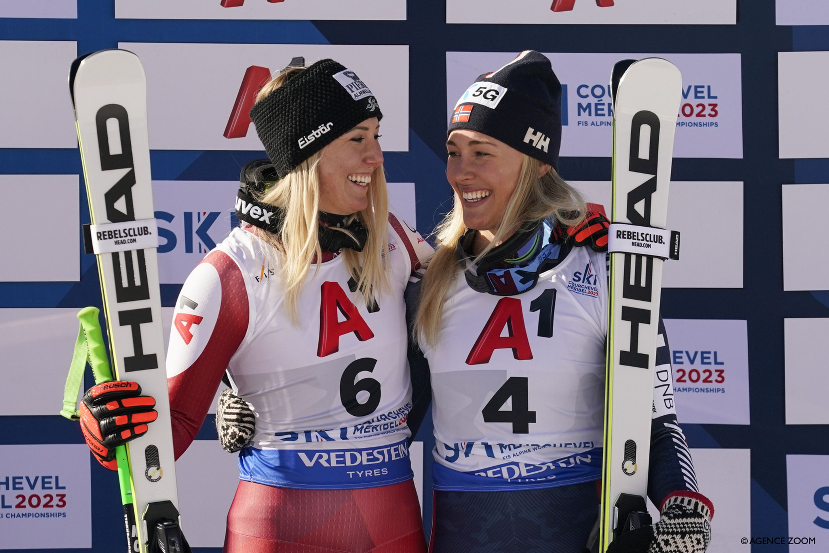 Huetter and Vickhoff Lie defied injury and experience respectively to win bronze (Agence Zoom)