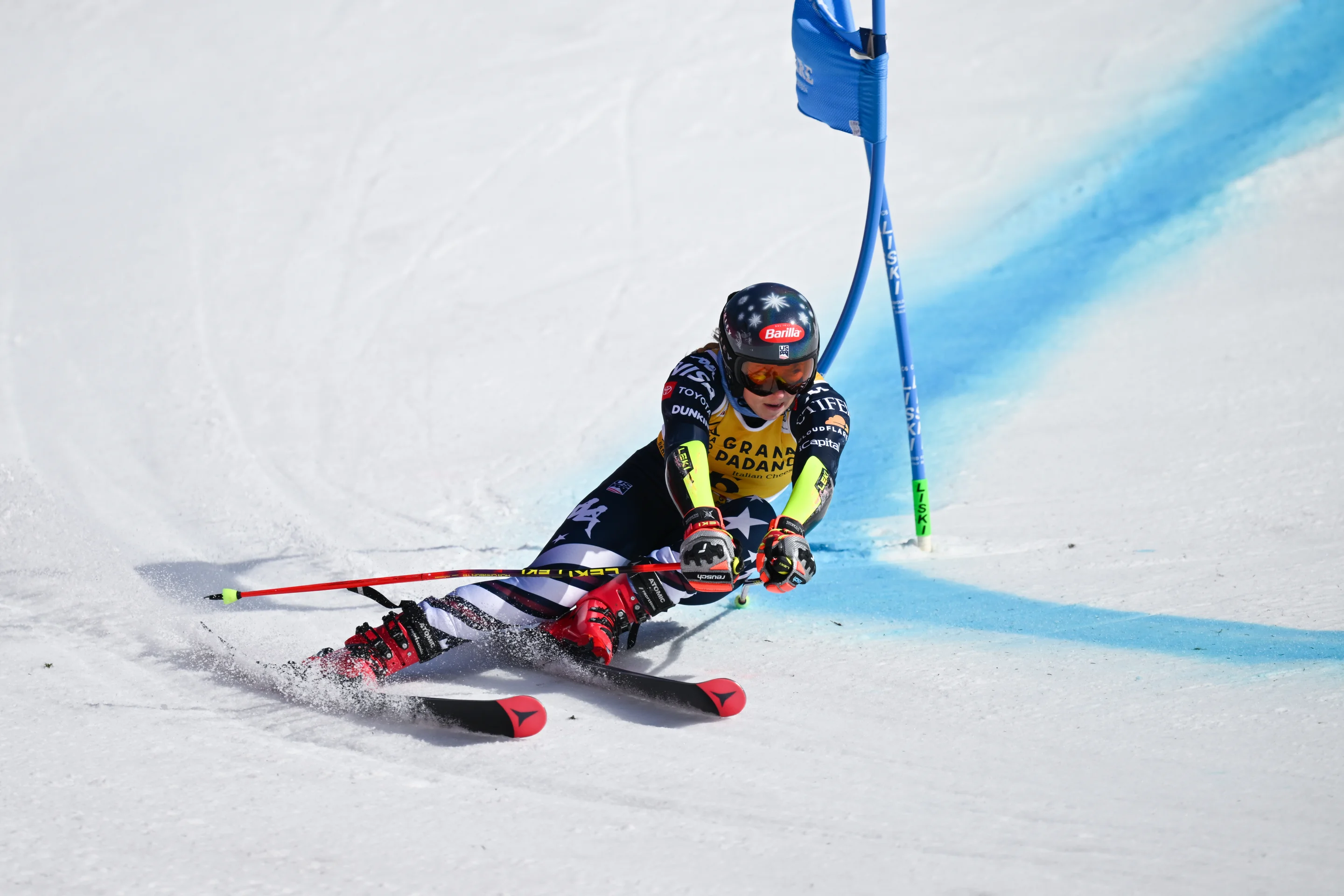 Mikaela Shiffrin (USA/Atomic) in action in a Giant Slalom race in Åre in March 2026. ©FIS/Action Press/Jonathan Nackstrand