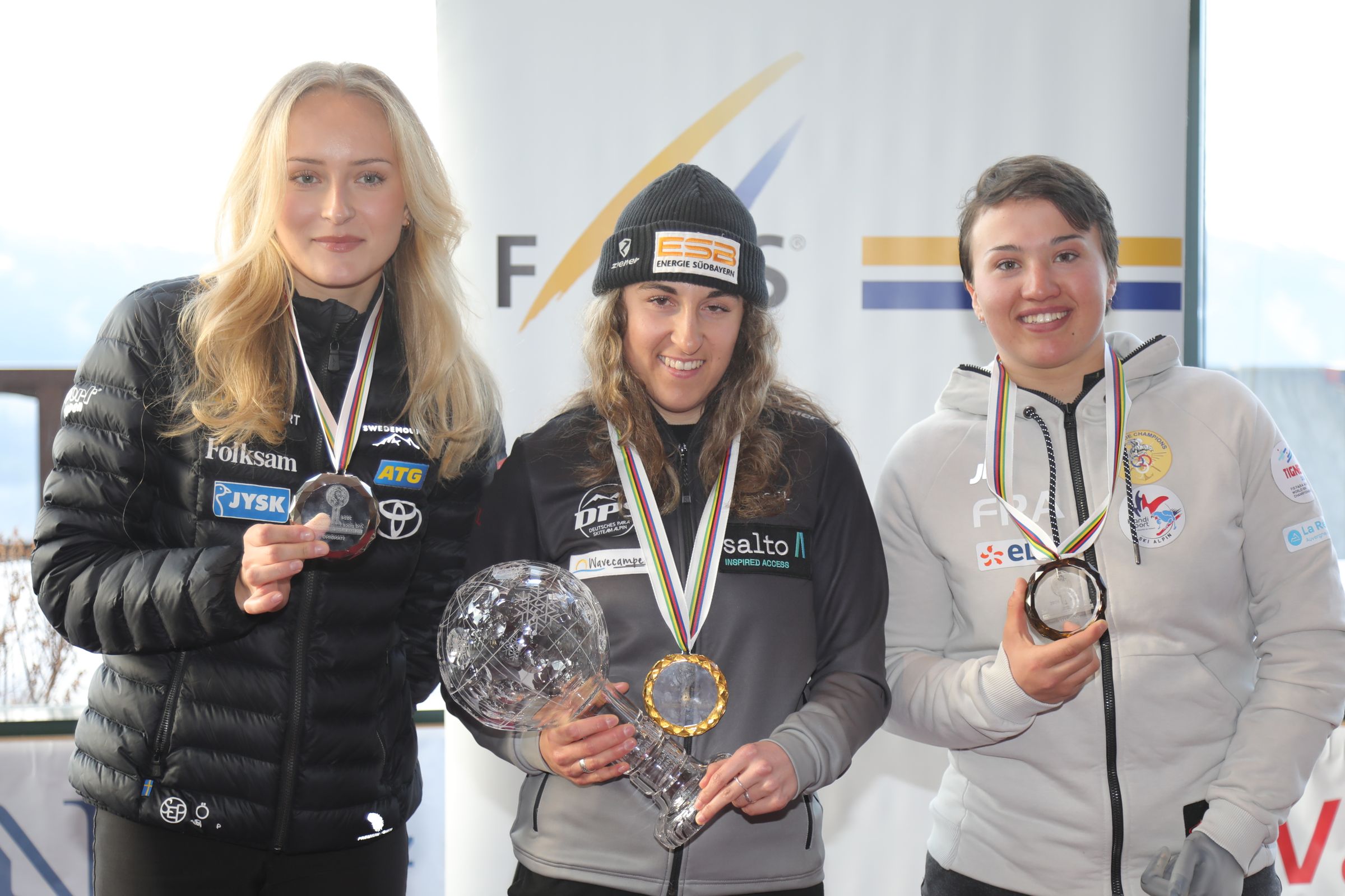 Ebba Aarsjoe (SWE), Anna-Maria Rieder (GER) and Aurélie Richard (FRA)