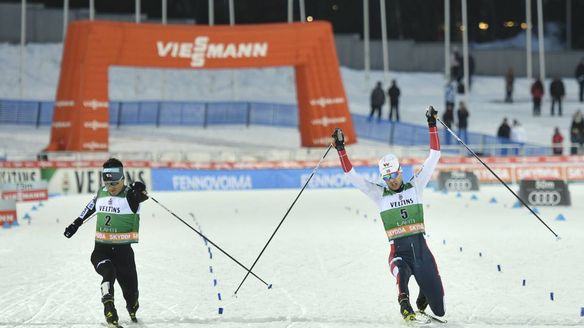 Jørgen Graabak wins by mere centimetres in Lahti