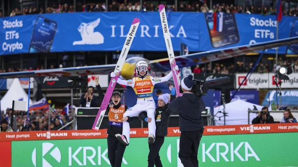 Prevc claims historic Planica Ski Flying World Cup crown