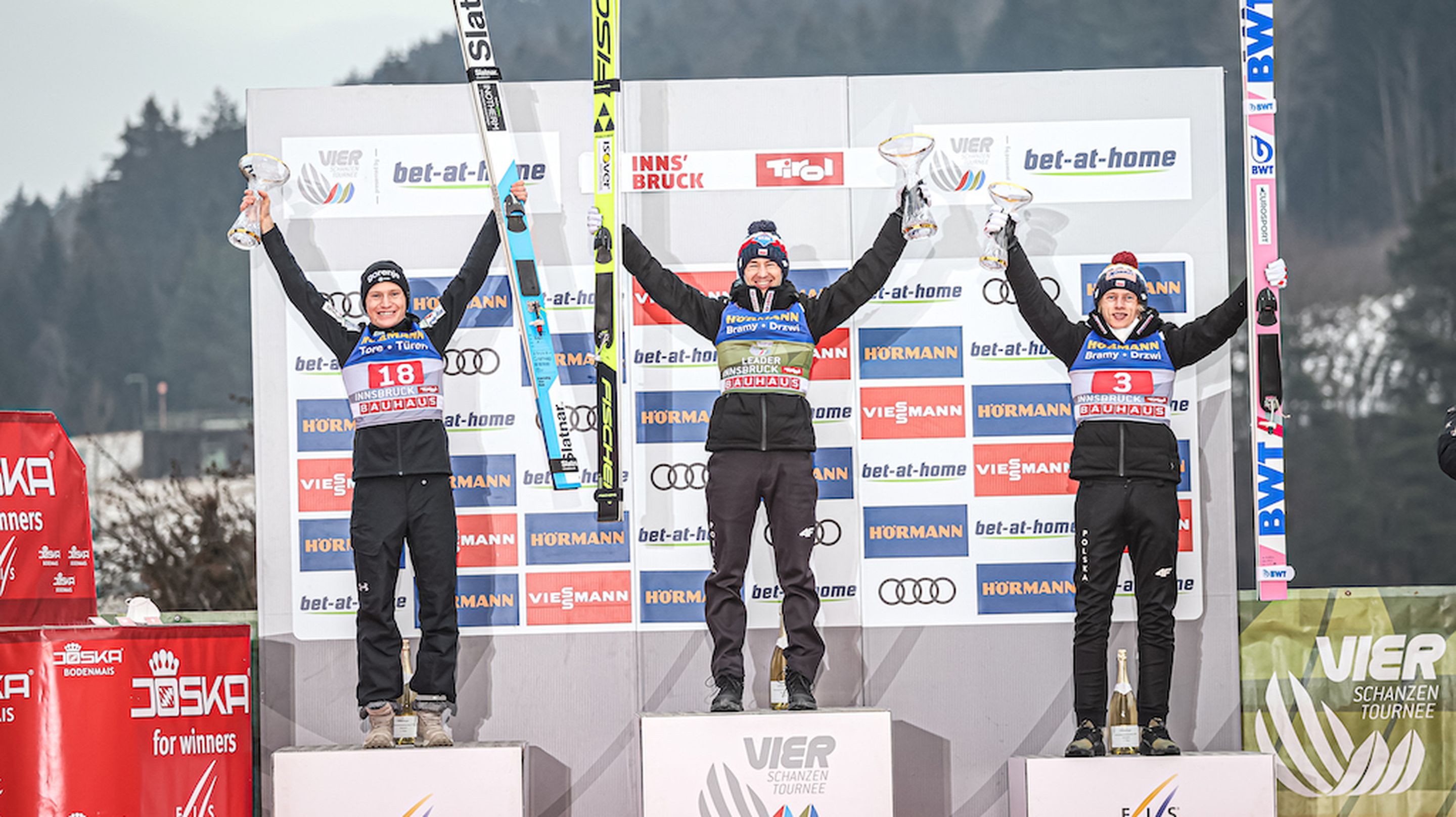 Anze Lanisek, Kamil Stoch, Dawid Kubacki