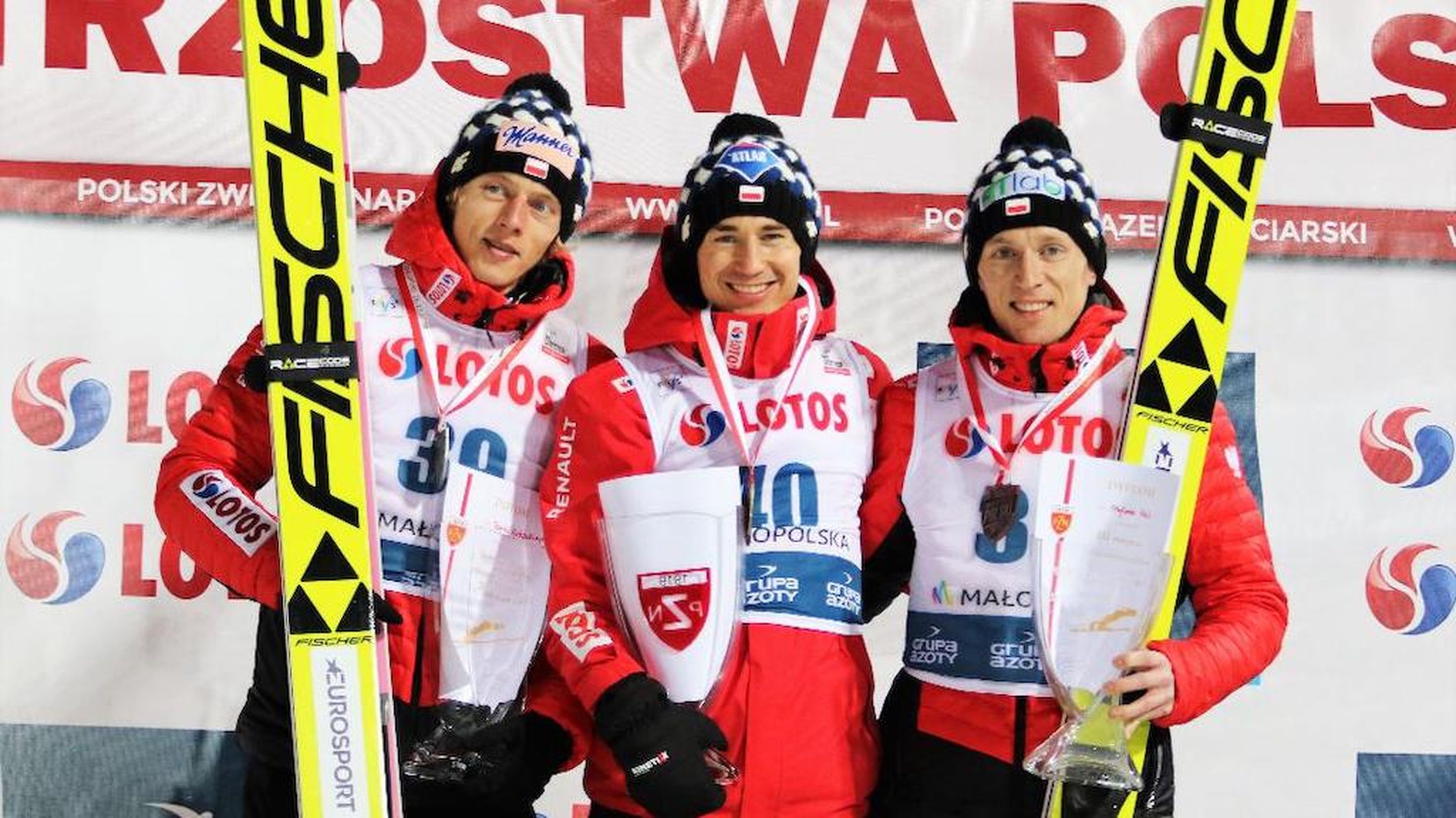 Dawid Kubacki, Kamil Stoch, Stefan Hula - © Anna Karczewska / PZN