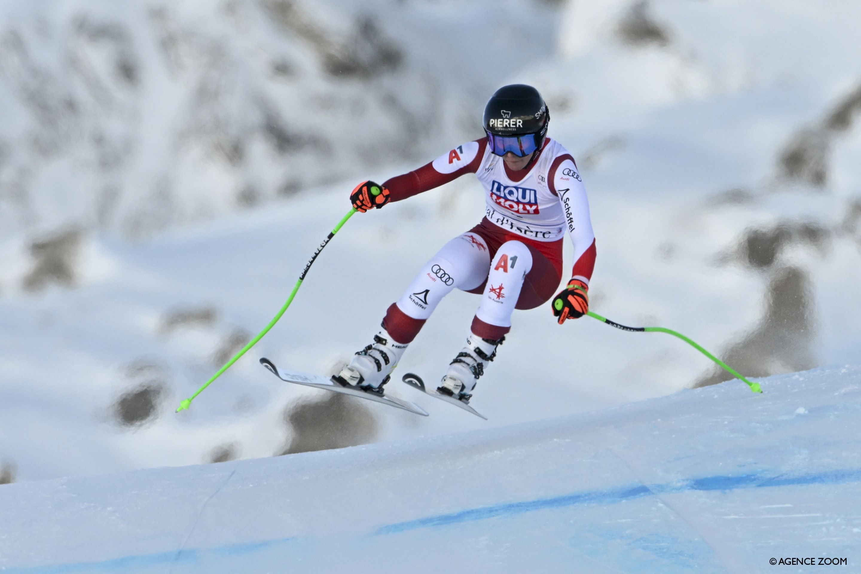 Cornelia Huetter (AUT) reached her second podium in a week on Saturday (Agence Zoom)