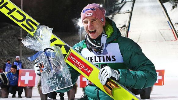 Karl Geiger claims his first World Cup win