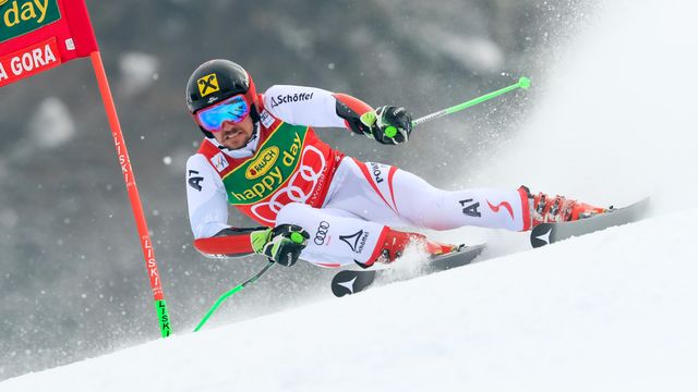 KRANJSKA GORA, SLOVENIA - MARCH 03: Marcel Hirscher of Austria competes during the Audi FIS Alpine Ski World Cup Men's Giant Slalom on March 3, 2018 in Kranjska Gora, Slovenia. (Photo by Hans Bezard/Agence Zoom)