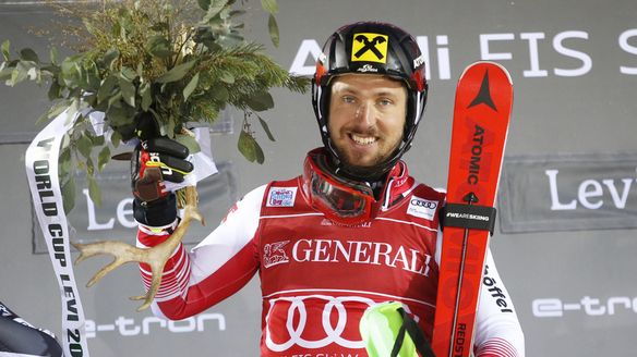 Marcel Hirscher takes the win at World Cup Slalom in Levi