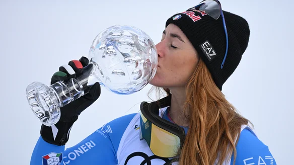 Goggia wins Kvitfjell Super G to lift the Crystal Globe