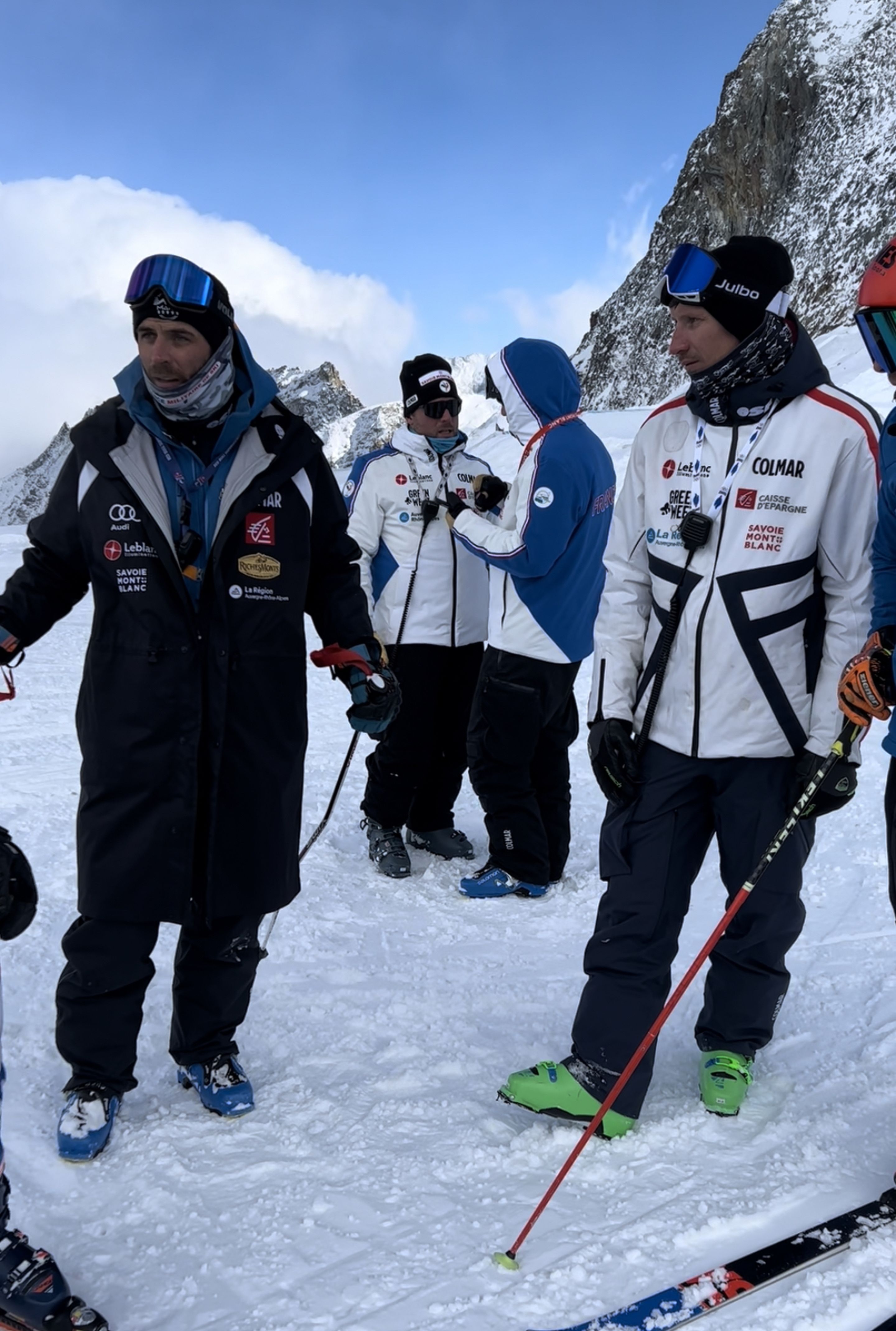 Bastien (Vice World Champion) and Jonathan Midol (Olympic Bronze Medalist), seen coaching in Saas Fee.