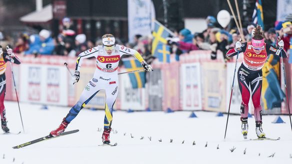 Photo finishes decide both sprints in Falun