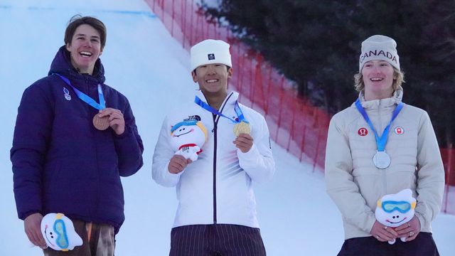 Romain Allemand (FRA), Lee Chaeun (KOR) and Eli Bouchard (CAN) - 2024 YOG