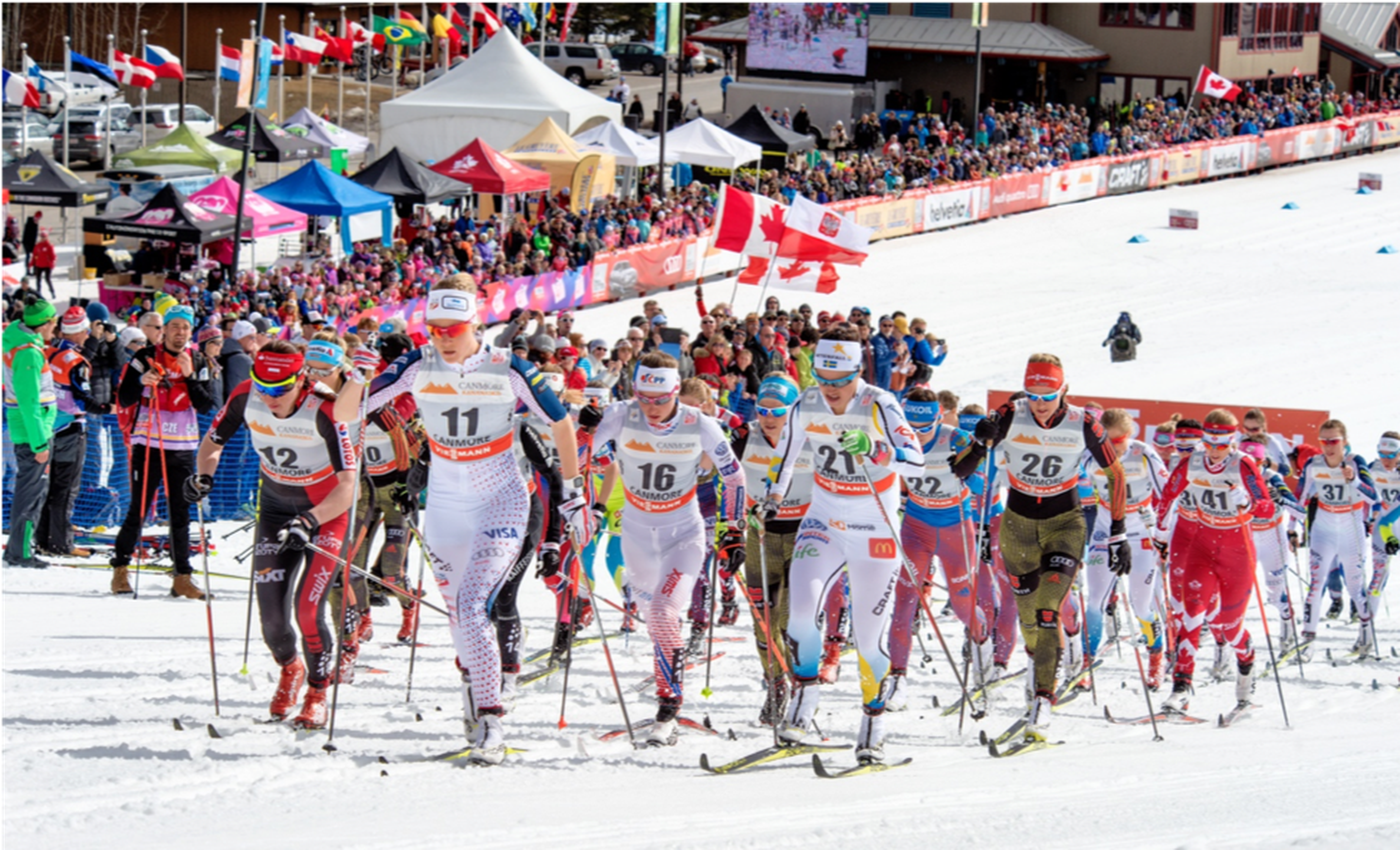 Women’s Pursuit at the Canmore Nordic Centre, Ski Tour Canada 2016, Photo Credit: Pam Doyle Photography