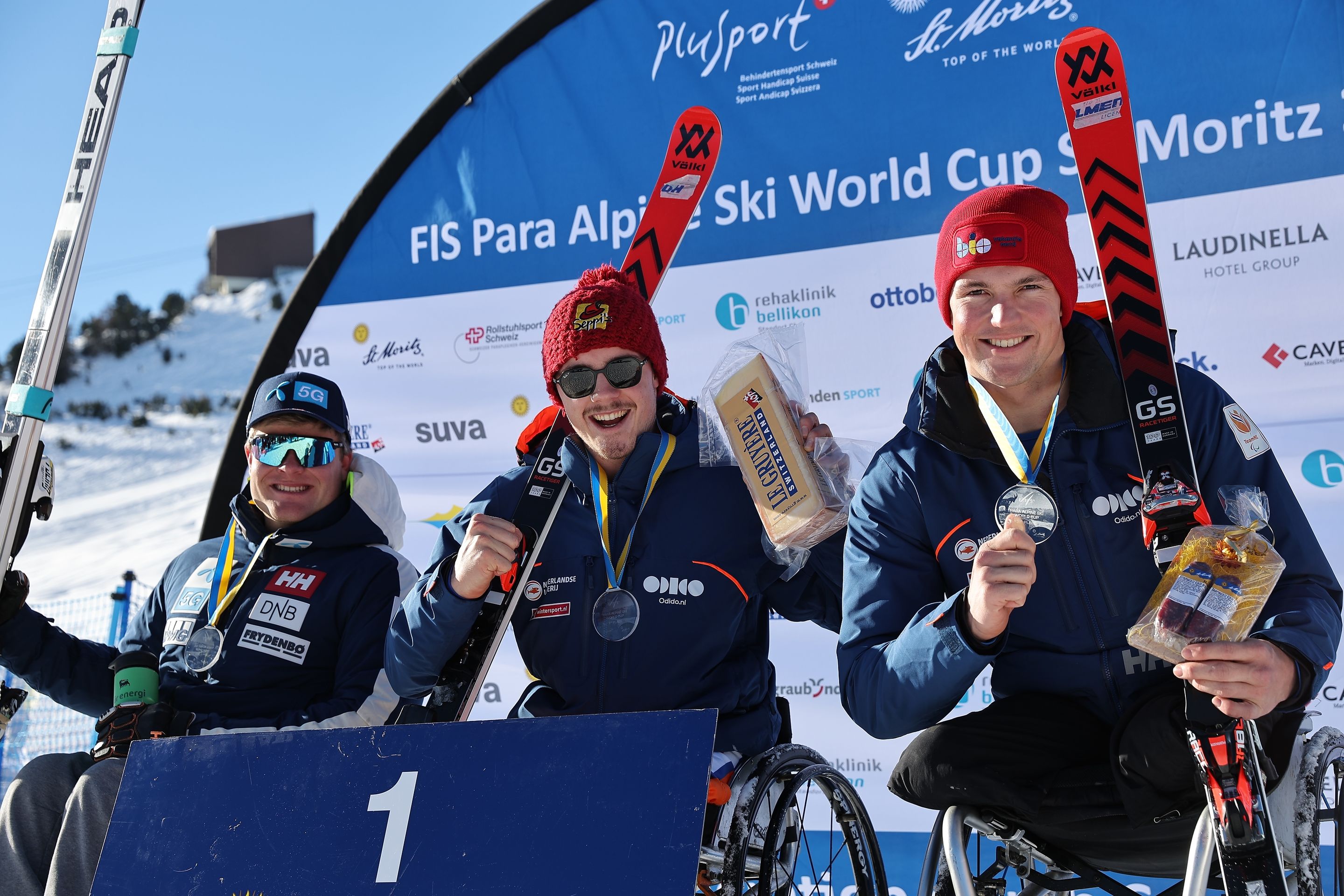 Podium day 2: (from left to right) Jesper Pedersen, Jeroen Kampschreur and Niels De Langen