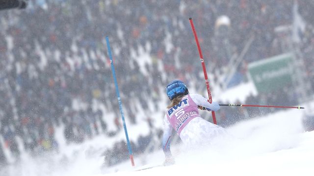 KILLINGTON, USA - NOVEMBER 28: Mikaela Shiffrin of USA during the Audi FIS Alpine Ski World Cup Women's Slalom on November 28, 2021 in Killington USA. (Photo by Alexis Boichard/Agence Zoom)