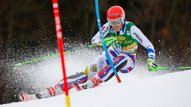 KRANJSKA GORA, SLOVENIA - JANUARY 07: Petra Vlhova of Slovakia competes during the Audi FIS Alpine Ski World Cup Women's Slalom on January 7, 2018 in Kranjska Gora, Slovenia. (Photo by Christophe Pallot/Agence Zoom)