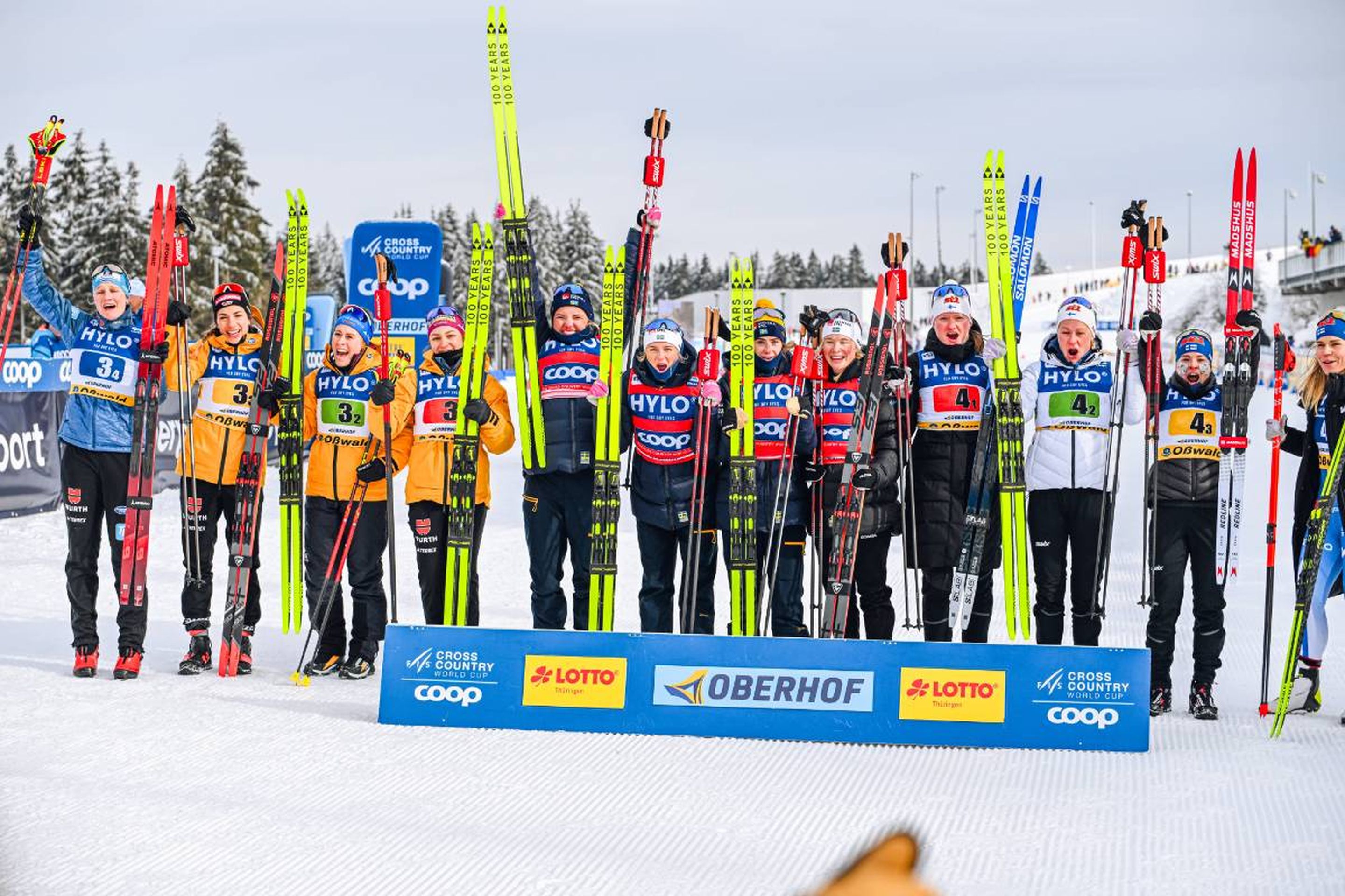 Germany, Sweden and Finland on the relay podium © NordicFocus