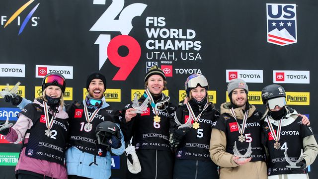Halfpipe podium at the Utah 2019 World Champs