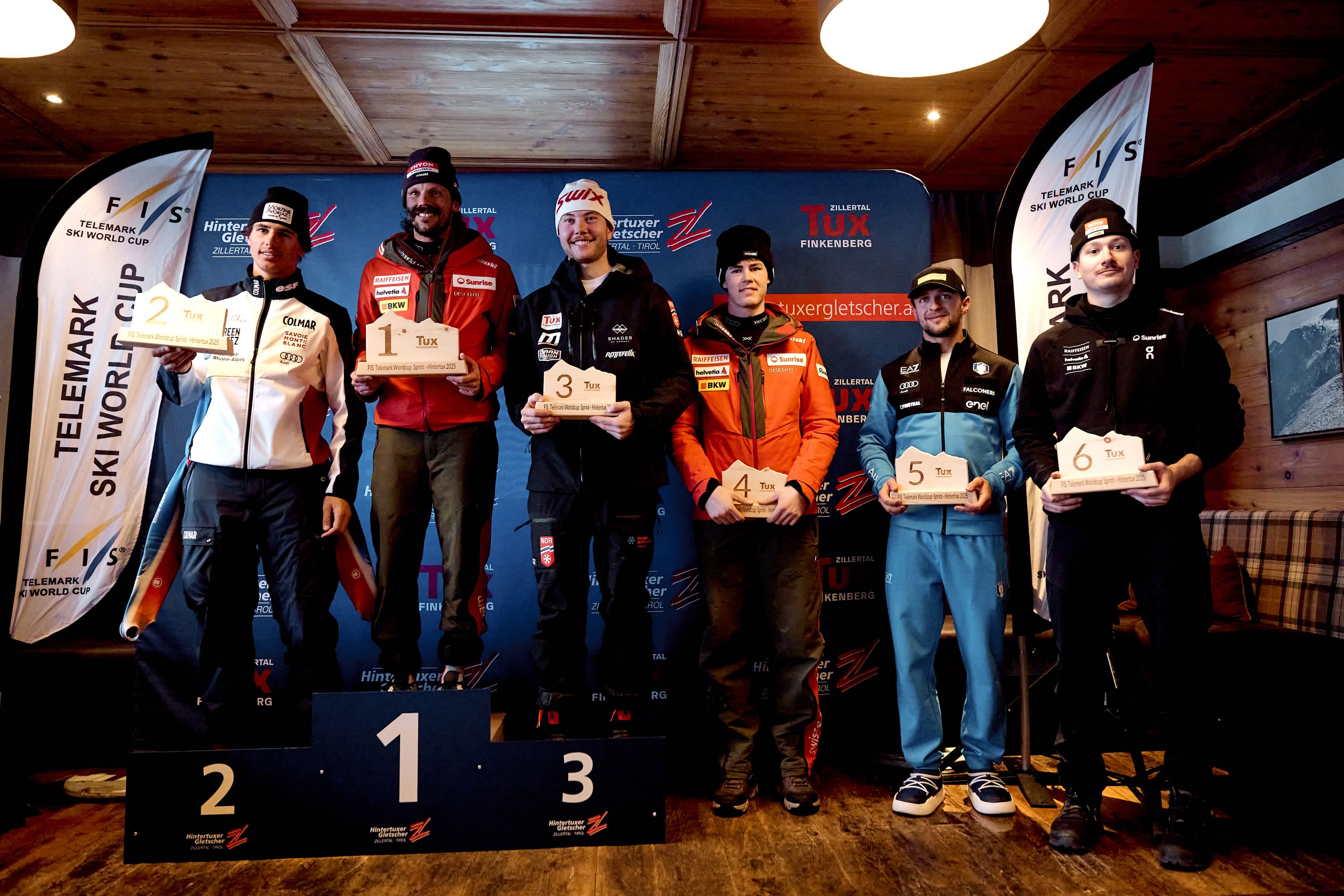 Page (FRA - 2nd), Michel (SUI - 1st), Loeken (NOR - 3rd) on the podium