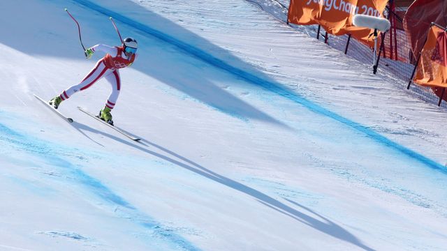 PYEONGCHANG-GUN, SOUTH KOREA - FEBRUARY 19: Ramona Siebenhofer of Austria in action during the Alpine Skiing Women's Downhill Training at Jeongseon Alpine Centre on February 19, 2018 in Pyeongchang-gun, South Korea. (Photo by Christophe Pallot/Agence Zoom)
