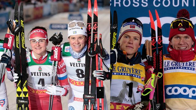 Ladies and men's podium by Nordic Focus