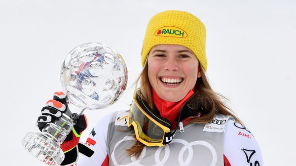 Slalom globe for Liensberger, Overall Globe to Vlhova