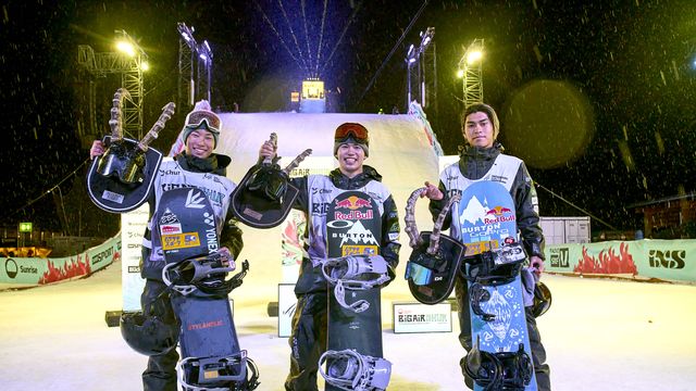 Kira Kimura, Hiroto Ogiwara and Takeru Otsuka (JPN) © Stadler/BIG AIR CHUR