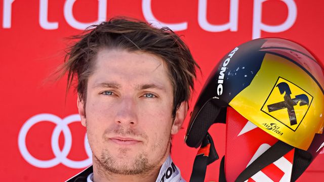 VAL DÕISERE, FRANCE - DECEMBER 12: Marcel Hirscher of Austria takes 1st place during the Audi FIS Alpine Ski World Cup MenÕs Giant Slalom on December 12, 2015 in Val dÕIsere, France. (Photo by Michel Cottin/Agence Zoom)