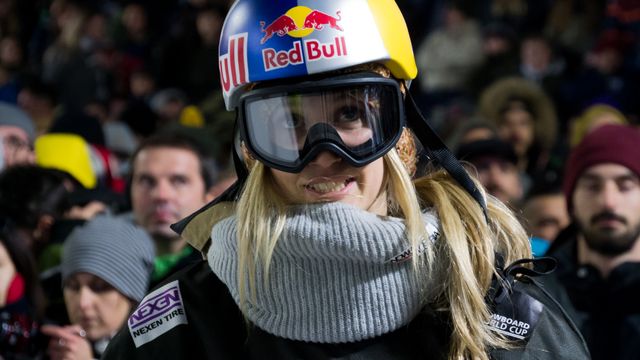Anna Gaser (AUT) competes at the Big Air World Cup finals in Milan | photo: Mateusz Kielpinski (FIS) the Big Air World Cup finals in Milan | photo: Mateusz Kielpinski (FIS)