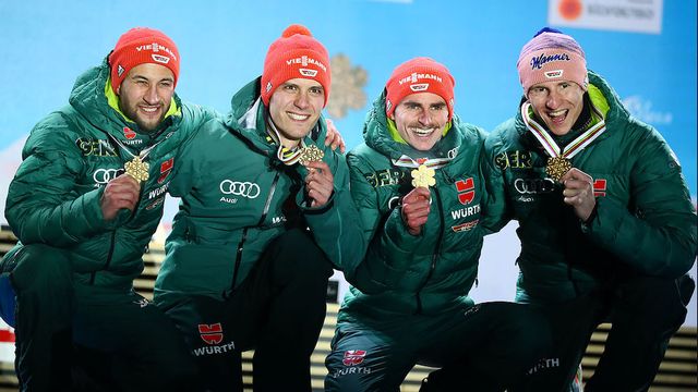 Markus Eisenbichler, Stephan Leyhe, Richard Freitag, Karl Geiger
