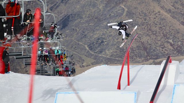Birk Ruud (NOR) competing in slopestyle qualifiers