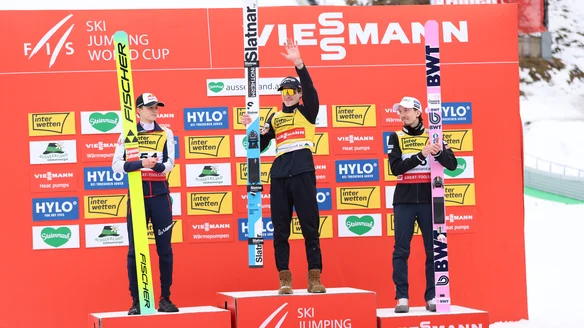 Prevc sets new hill record and completes Kulm double